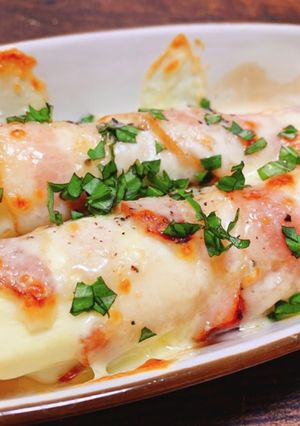 マコモダケのベーコンのチーズ焼き-レシピのメイン写真