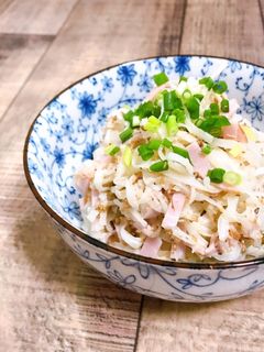 大量消費!大根とハムの簡単和風マヨサラダ-レシピのメイン写真
