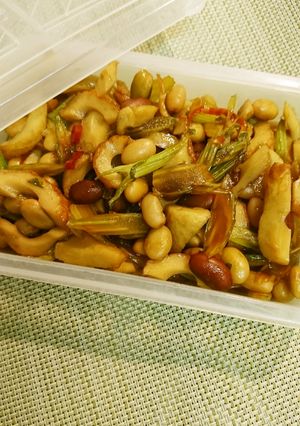 セロリちくわ豆炒め煮-レシピのメイン写真