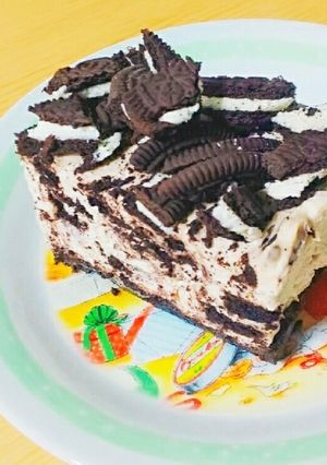 裏技☆焼かずに簡単☆オレオチーズケーキ-レシピのメイン写真