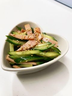 簡単副菜!きゅうりとハムの中華和え-レシピのメイン写真