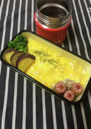 男子高校生弁当★97 オムシチュー弁当-レシピのメイン写真