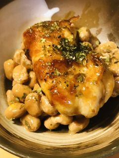 毎日の納豆●鶏皮の照り焼き-レシピのメイン写真