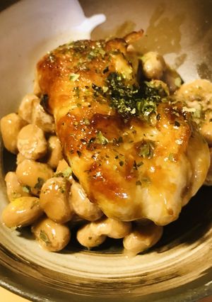 毎日の納豆●鶏皮の照り焼き-レシピのメイン写真