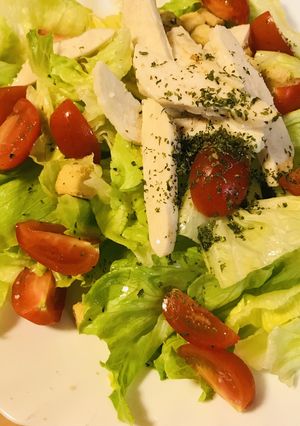 サラダチキンのプチトマト&レタスサラダ-レシピのメイン写真