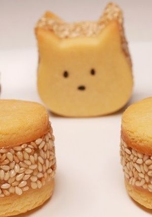 乾燥肌に！松の実と米粉クッキーサンド-レシピのメイン写真