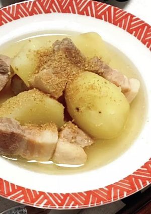 豚バラとじゃがいもの胡麻味噌スープ-レシピのメイン写真