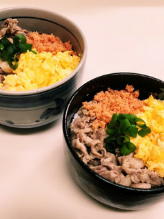 簡単!美味しい☆豚こまで三色丼♪-レシピのメイン写真