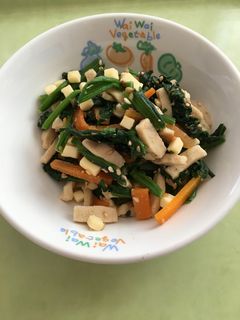 【保育園】凍り豆腐とほうれん草のごま和え-レシピのメイン写真