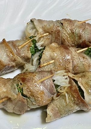 結びしらたきの大葉&豚バラ肉巻き-レシピのメイン写真
