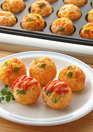 たこ焼きプレートで作るオムライス-レシピのメイン写真