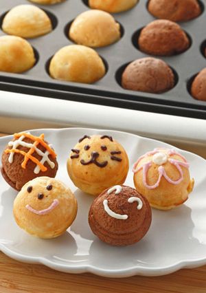 たこ焼きプレートで作るフルーツプチケーキ-レシピのメイン写真