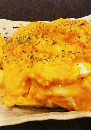 子供喜ぶカボチャのサラダ-レシピのメイン写真