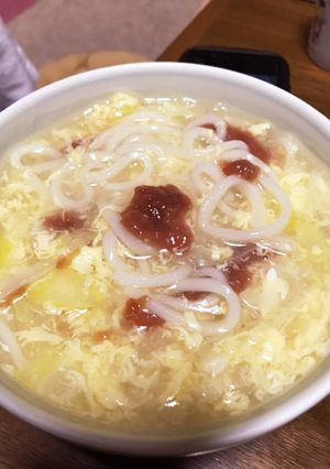 かきたま梅干しうどん-レシピのメイン写真
