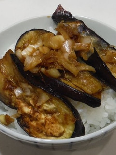 ナスのネギ生姜焼き丼-レシピのメイン写真