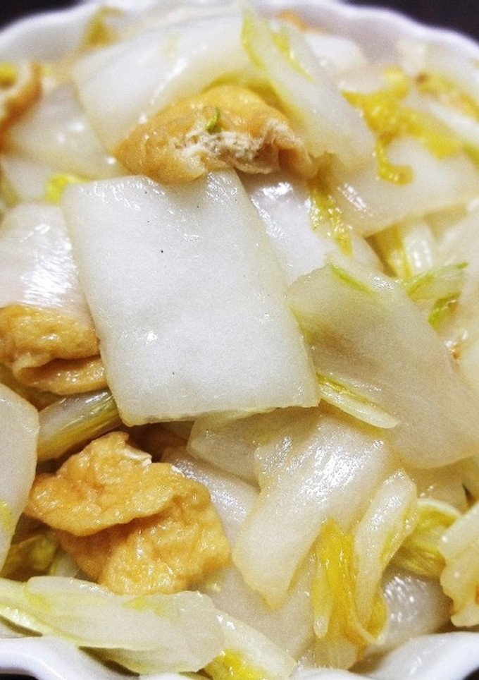 簡単！ごま油香る白菜と油揚げの中華風炒め-レシピのメイン写真