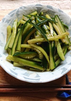 ２分でポリ美味しいきゅうりのオイ醤油合え-レシピのメイン写真