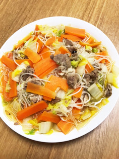 白菜人参豚肉と春雨のピリ辛スープ煮-レシピのメイン写真