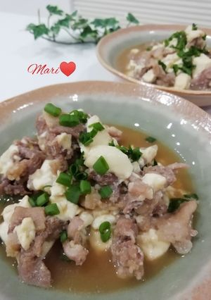 レンジで簡単！肉豆腐-レシピのメイン写真