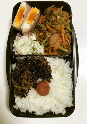 中学男子弁当　野菜炒め-レシピのメイン写真