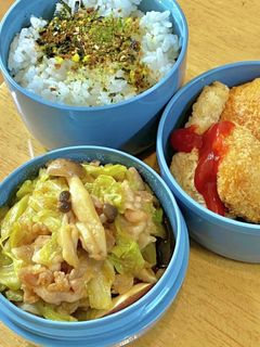 豚キャベツ炒め! タロの弁当64-レシピのメイン写真