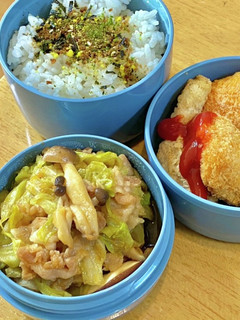 豚キャベツ炒め! タロの弁当64-レシピのメイン写真