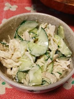 ささみときゅうりの味噌マヨサラダ-レシピのメイン写真