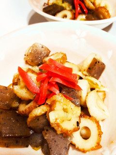 チクワとこんにゃくの炒め物-レシピのメイン写真