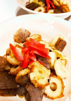 チクワとこんにゃくの炒め物-レシピのメイン写真