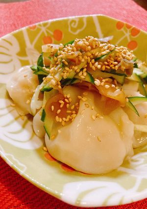 居酒屋風☆水餃子と搾菜のオイスター和え-レシピのメイン写真