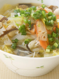 大盛り野菜の中華スープそうめん-レシピのメイン写真
