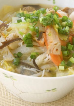 大盛り野菜の中華スープそうめん-レシピのメイン写真