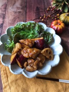 『ご飯が進む!』鶏と根菜の甘酢炒め-レシピのメイン写真