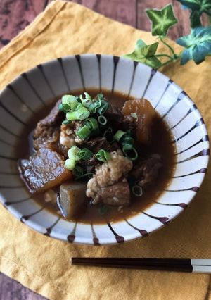 『圧力鍋で♡』牛すじとこんにゃくのどて煮-レシピのメイン写真