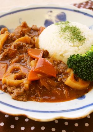 れんこん入り簡単ハヤシライス-レシピのメイン写真