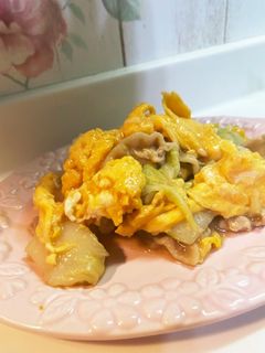 豚バラと白菜のオイスター卵炒め-レシピのメイン写真