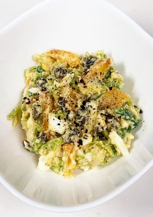 なんでもin！白菜と柿のヘルシーサラダ-レシピのメイン写真