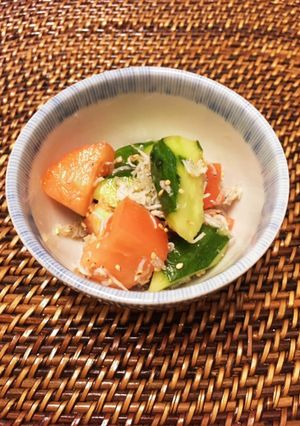 きゅうりとトマトのしらすのサラダ-レシピのメイン写真