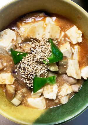 全てレンジ豚こま簡単洋風麻婆豆腐&茄子-レシピのメイン写真
