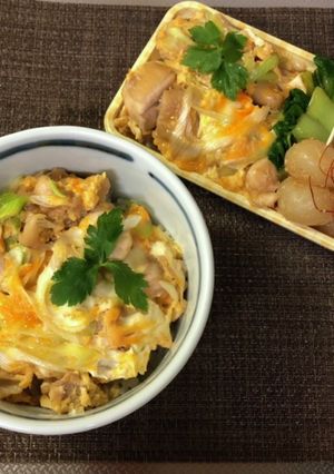 長ねぎ親子丼お弁当にも-レシピのメイン写真