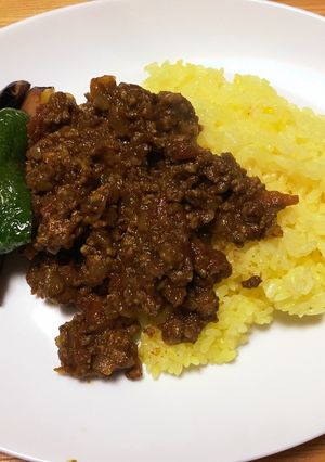 キーマカレーと揚げ茄子-レシピのメイン写真