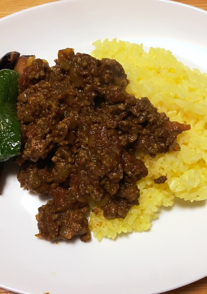 キーマカレーと揚げ茄子-レシピのメイン写真