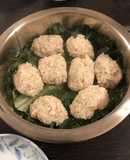 お腹が弱い旦那用の鶏団子蒸し