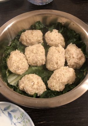 お腹が弱い旦那用の鶏団子蒸し-レシピのメイン写真