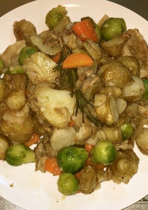 豚バラ肉と菊芋のガーリックホイル焼き-レシピのメイン写真