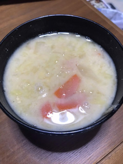豆乳入り味噌汁柚子胡椒風味-レシピのメイン写真
