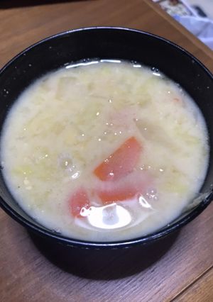 豆乳入り味噌汁柚子胡椒風味-レシピのメイン写真