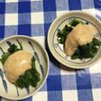 ほうれん草のお浸し、胡麻味噌マヨネーズ