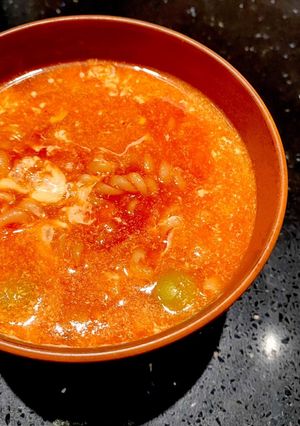 冬の朝ごはんに☆マカロニトマトスープ-レシピのメイン写真