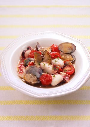 タコのトマト煮【レンジで2分20秒】-レシピのメイン写真